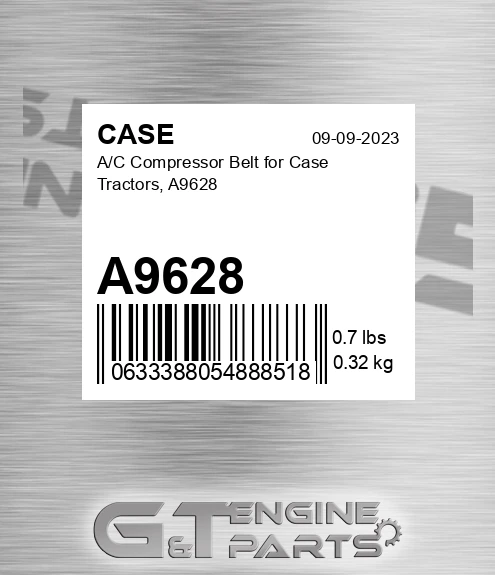 A9628 A/c Compressor Belt For Tractors,