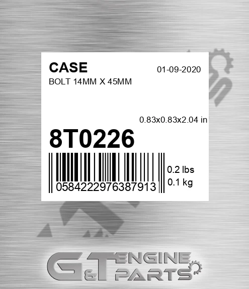 8T0226 CASE Bolt 14mm X 45mm