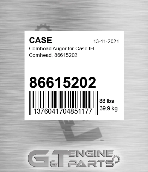 86615202 Cornhead Auger For Ih Cornhead,