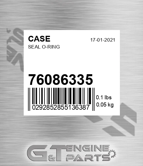 76086335 Seal O-ring