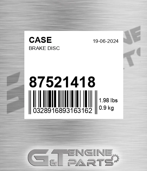 87521418 Brake Disc
