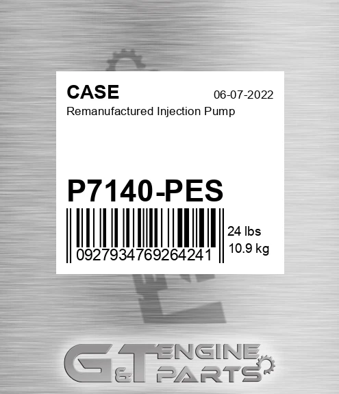 P7140-PES Remanufactured Injection Pump for CASE