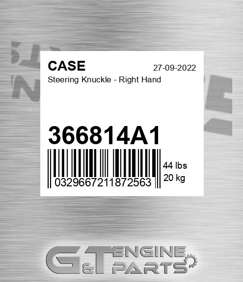 366814A1 Steering Knuckle - Right Hand