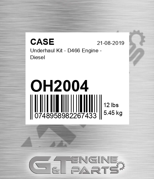OH2004 CASE Underhaul Kit - D466 Engine - Diesel