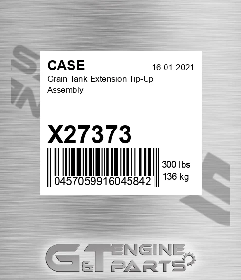 X27373 Grain Tank Extension Tip-up Assembly