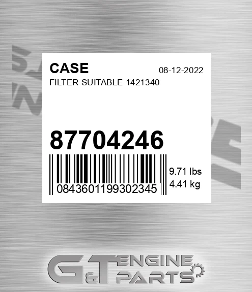 87704246 Filter Suitable 1421340