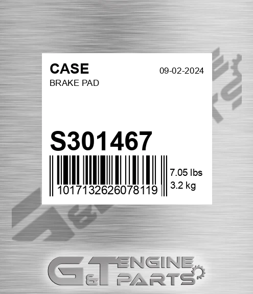 S301467 CASE Brake Pad