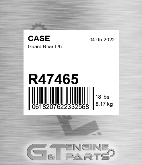 R47465 CASE Guard Rear L/h