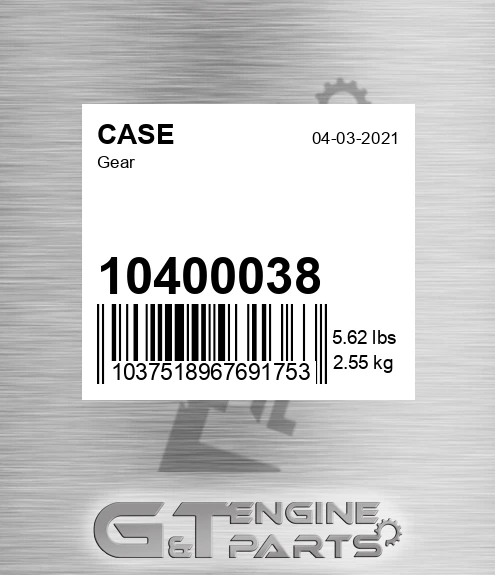 10400038 CASE Gear