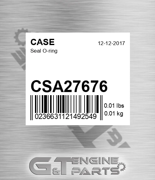 CSA27676 CASE Seal O-ring