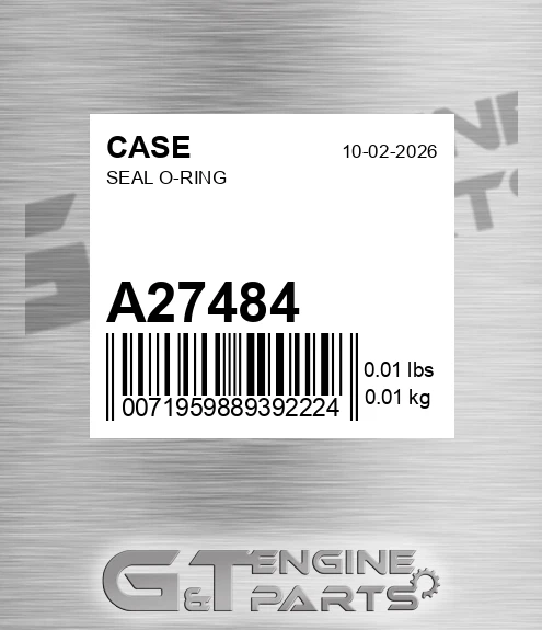 A27484 Seal O-ring