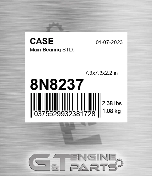 8N8237 Main Bearing Std.