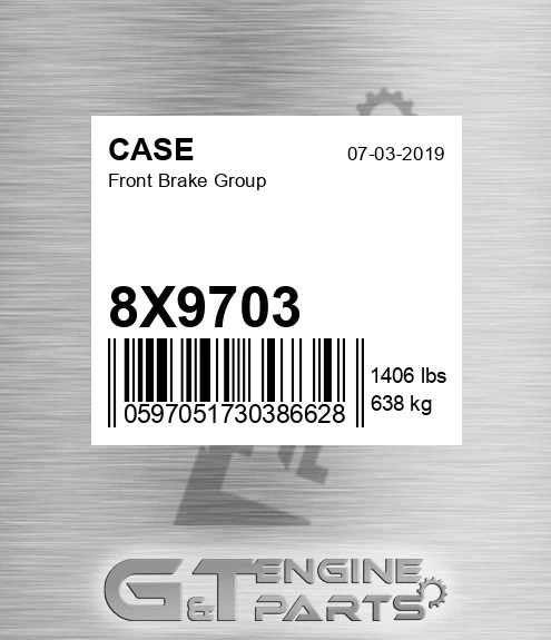 8X9703 CASE Front Brake Group