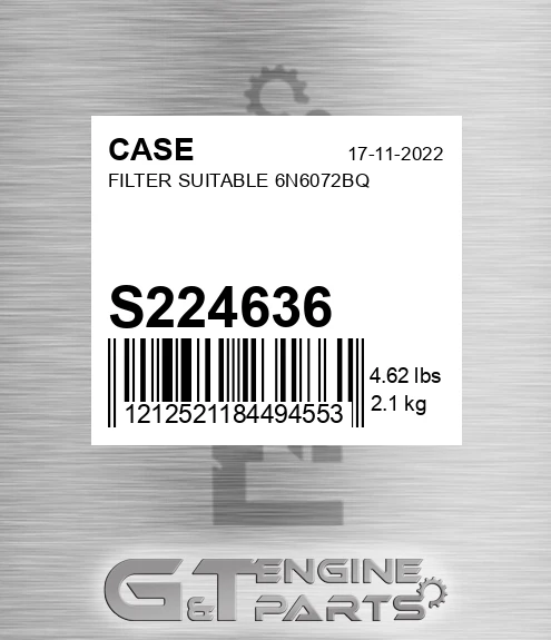 S224636 Filter Suitable 6n6072bq