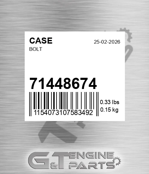 71448674 CASE Bolt