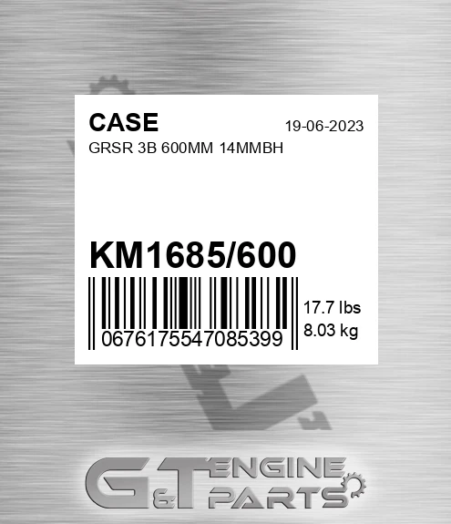 KM1685/600 Grsr 3b 600mm 14mmbh