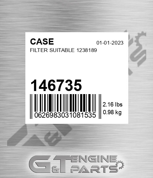 146735 CASE Filter Suitable 1238189