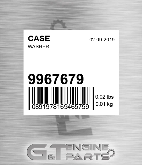 9967679 CASE Washer
