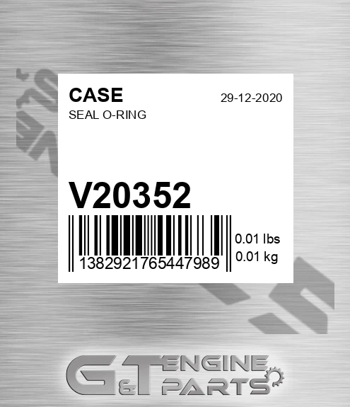V20352 Seal O-ring