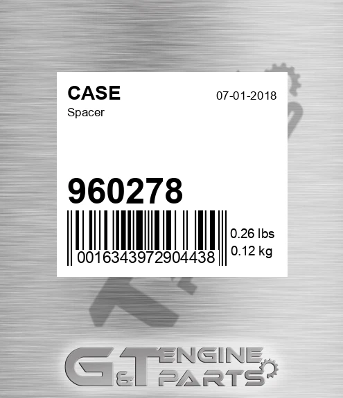 960278 CASE Spacer