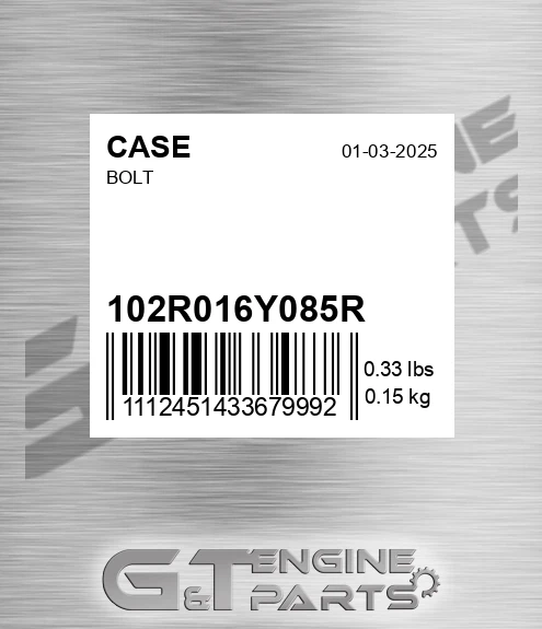 102R016Y085R Bolt