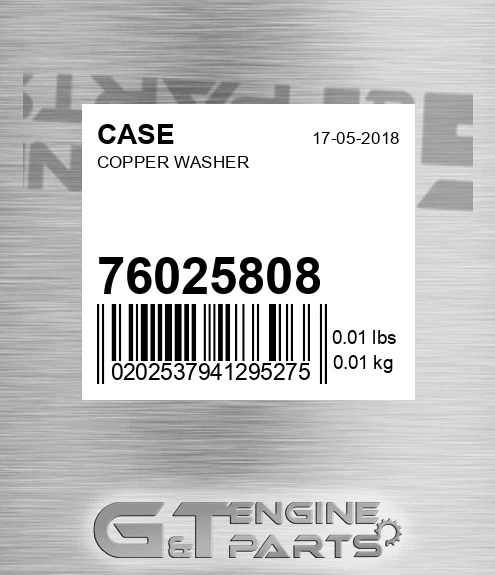 76025808 Copper Washer