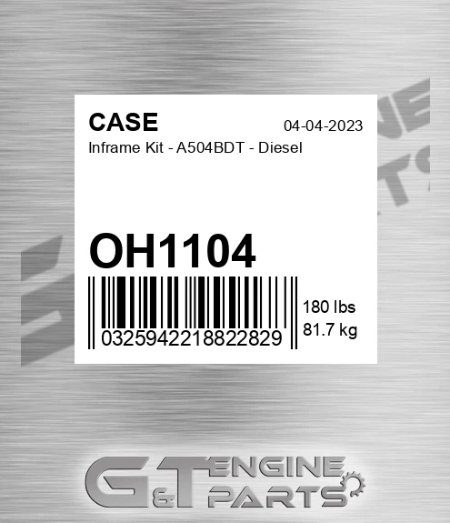 OH1104 Inframe Kit - A504bdt - Diesel