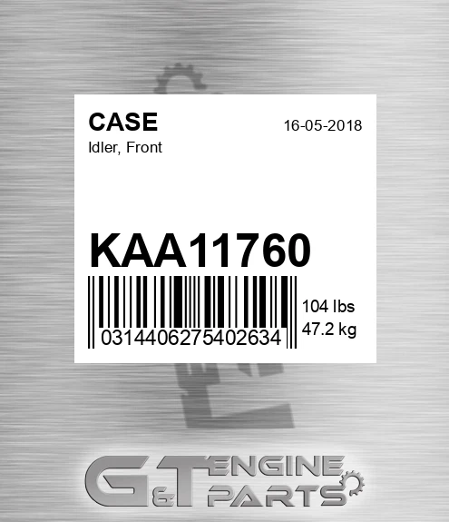KAA11760 Idler, Front