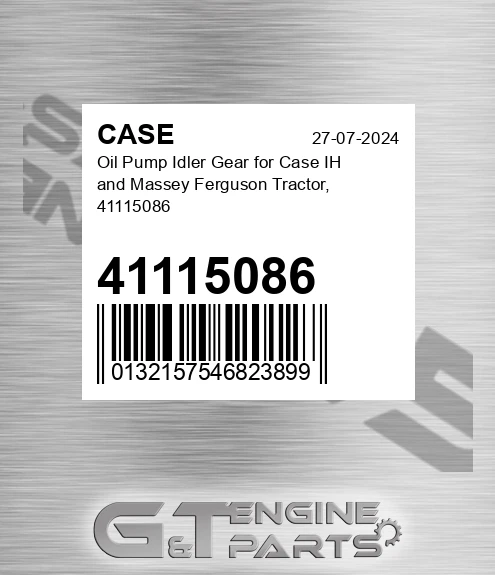 41115086 Oil Pump Idler Gear For Ih And Massey Ferguson Tractor,