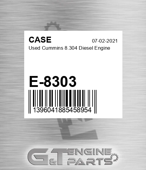 E-8303 Used Cummins 8.304 Diesel Engine