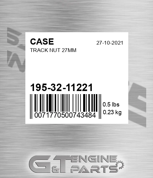 195-32-11221 Track Nut 27mm