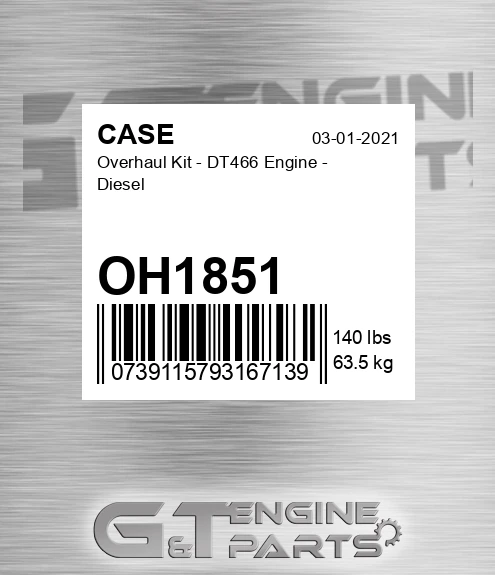 OH1851 CASE Overhaul Kit - Dt466 Engine - Diesel