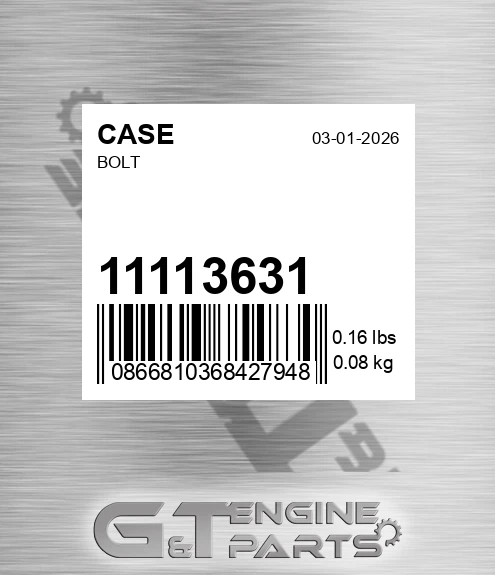 11113631 CASE Bolt