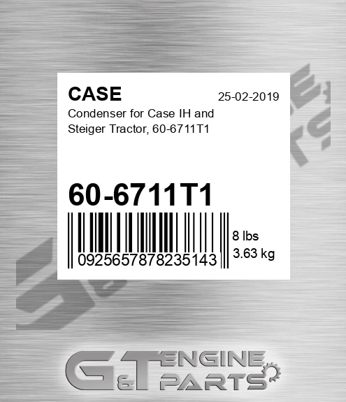 60-6711T1 Condenser For Ih And Steiger Tractor,