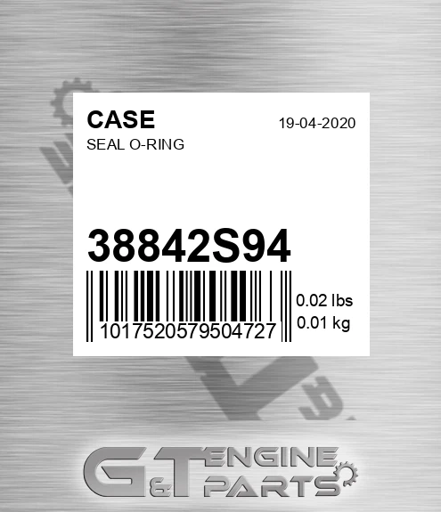 38842S94 CASE Seal O-ring