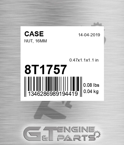 8T1757 Nut, 16mm