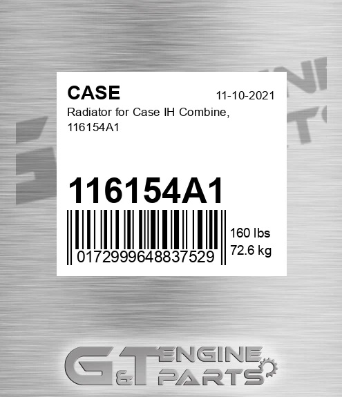 116154A1 Radiator For Ih Combine,