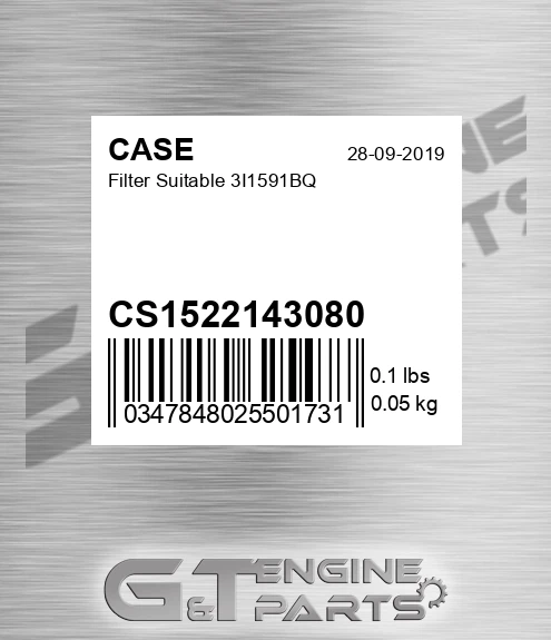 CS1522143080 Filter Suitable 3i1591bq