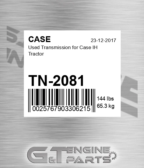 TN-2081 Used Transmission For Ih Tractor for CASE
