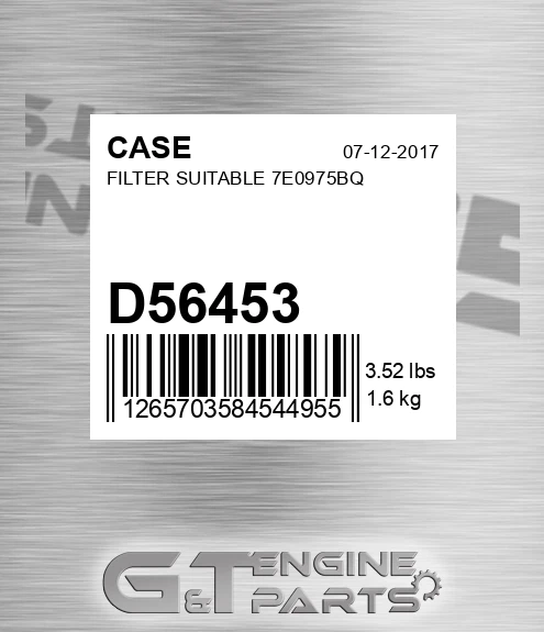 D56453 Filter Suitable 7e0975bq