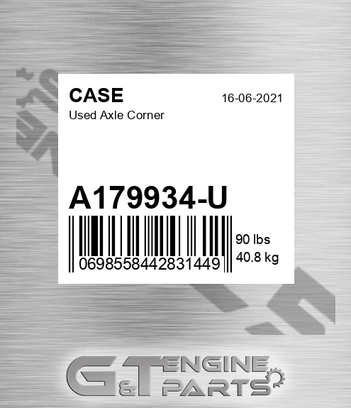 A179934-U CASE Used Axle Corner