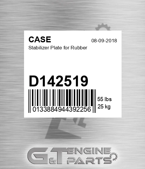 D142519 Stabilizer Plate For Rubber