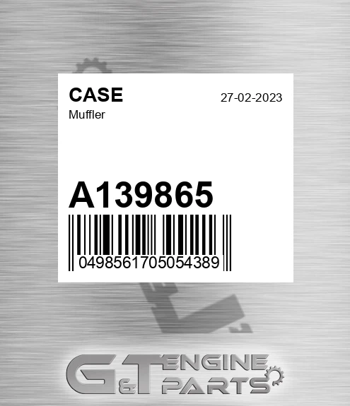 A139865 CASE Muffler