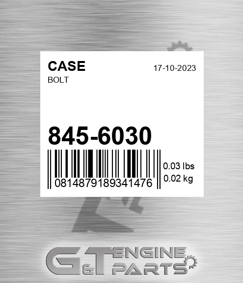 845-6030 Bolt