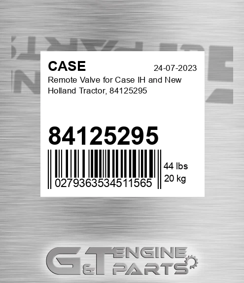 84125295 CASE Remote Valve For Case Ih And New Holland Tractor,