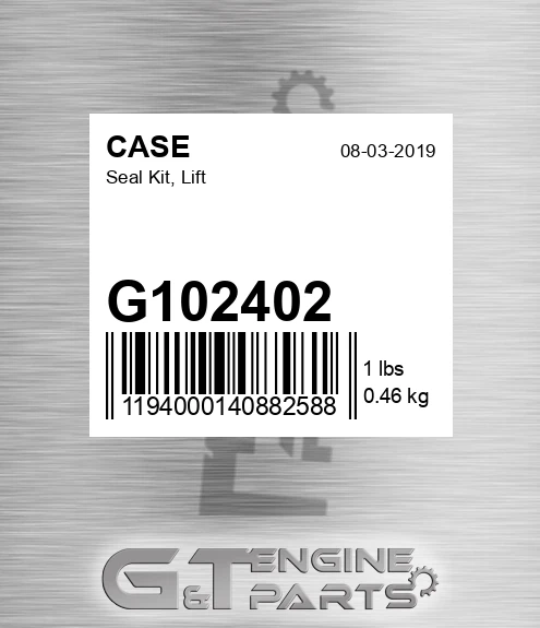 G102402 Seal Kit, Lift