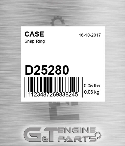 D25280 CASE Snap Ring