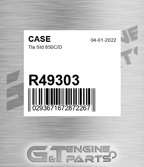 R49303 CASE Tla Sld 850c/d