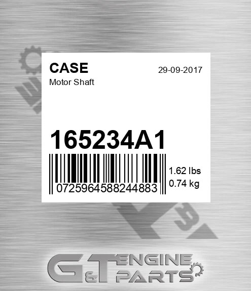 165234A1 CASE Motor Shaft