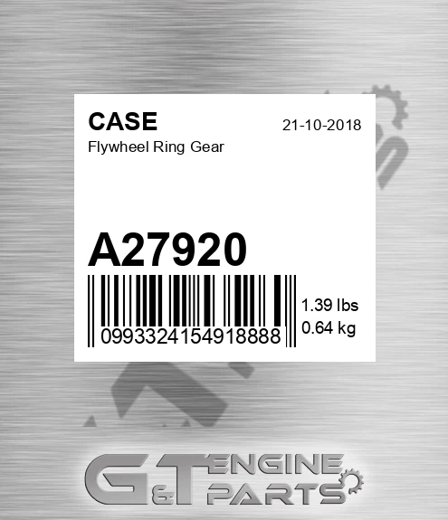 A27920 CASE Flywheel Ring Gear